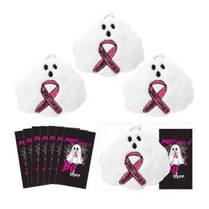 20 Sets Breast Cancer Keychains “Breast Cancer is Boosheet” With Cards & Bags